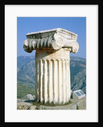 Ionian column an the Holly Street in Delphi, Greece by Anonymous