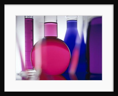 Beakers filled with liquid by Anonymous