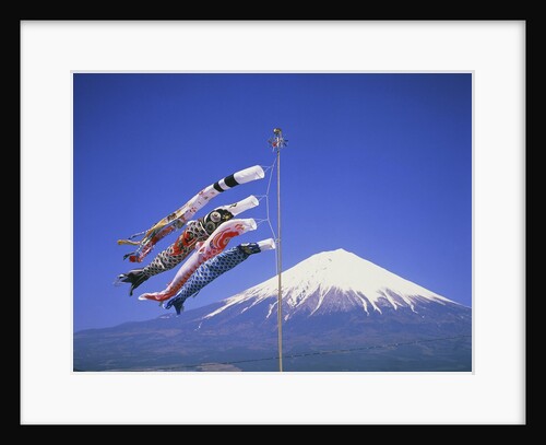 Japan: Mount Fuji and windsocks by Anonymous