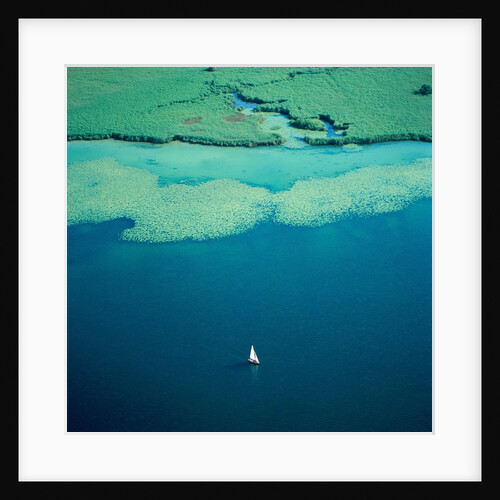 Sailing boat on lake, Bavaria, Germany by Anonymous