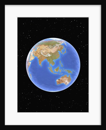 Globe against starfield by Anonymous