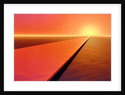 Pier at sunset by Anonymous