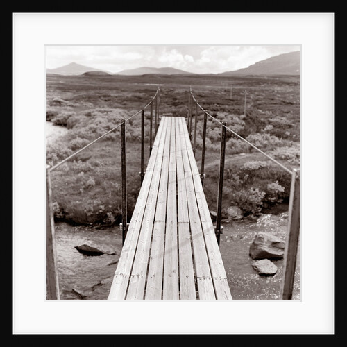 Wooden bridge over brook by Anonymous