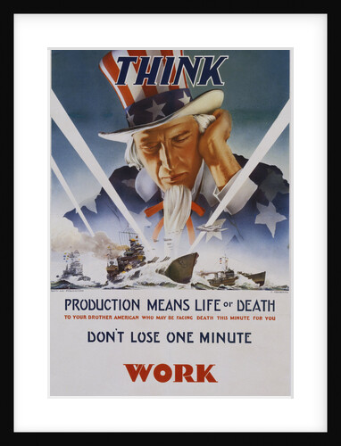 Production Means Life or Death Poster by C. Chickering