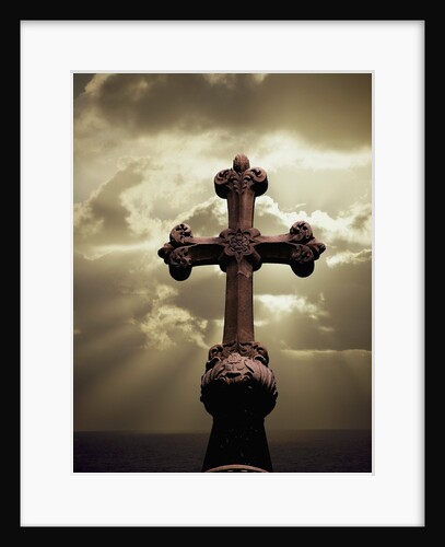 Sunbeams Backlighting Cross by Anonymous