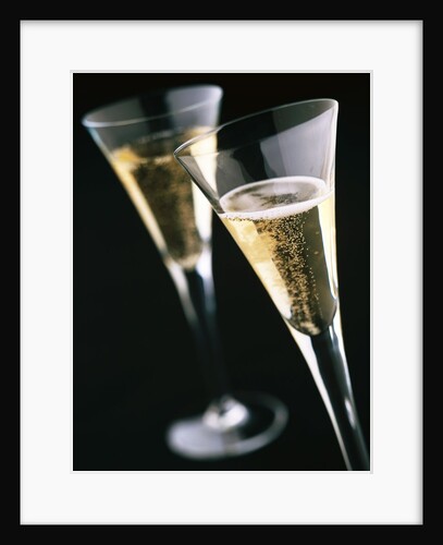 Two glasses of champagne by Anonymous