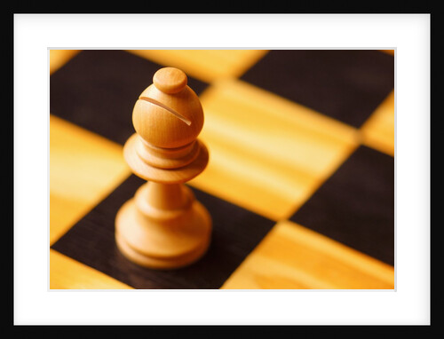 Pawn on chessboard by Anonymous