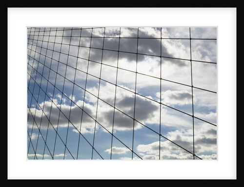 Sky seen through suspension cables by Anonymous