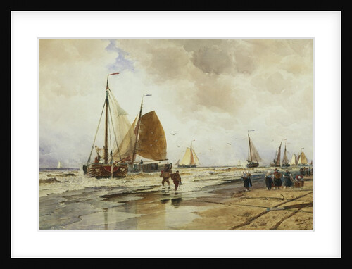 Beach at Schevingen, Holland by Thomas Hardy Bush