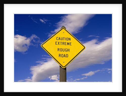 Rough Road Highway Sign, Yellowstone National Park, Wyoming by Anonymous