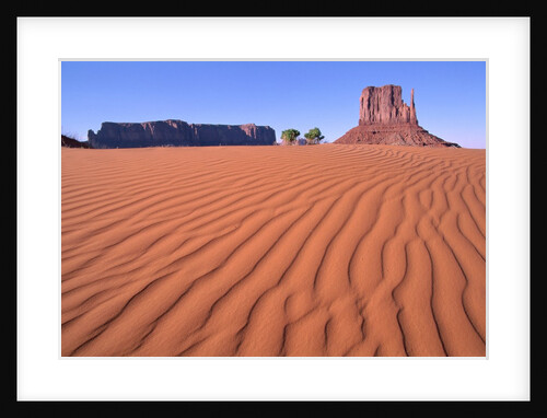 Butte in desert, Monument Valley, Arizona, USA by Anonymous