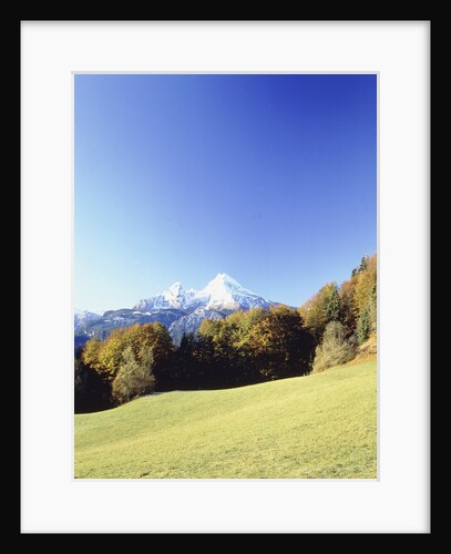 Landscape during autumn in front of the 'Watzmann' mountain by Anonymous