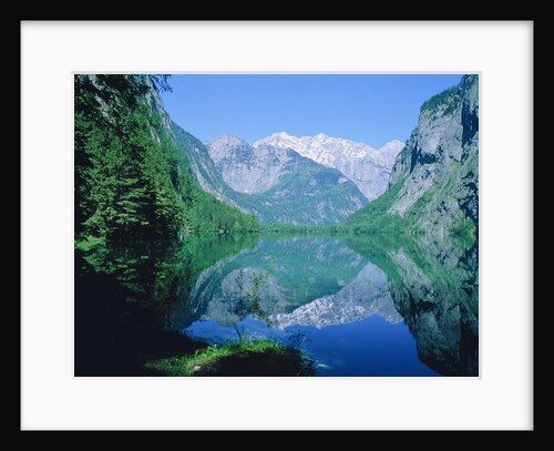 Lake 'Obersee' and ' Watzmann' mountain, Bavaria, Berchtesgarden, Germany by Anonymous