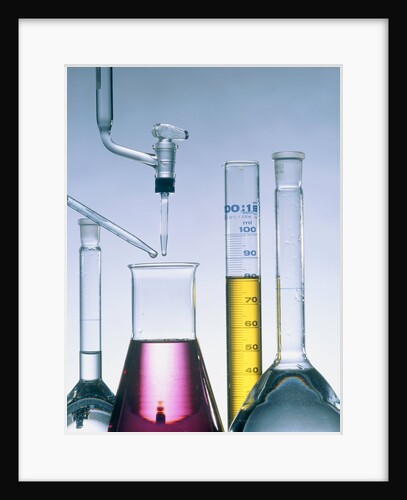 Different flasks with fluids by Anonymous