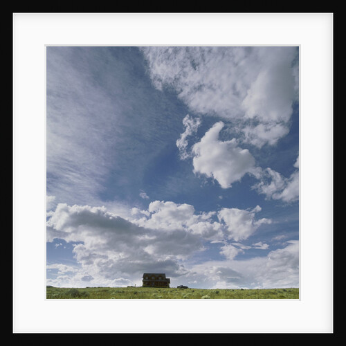 Distant house in rural setting by Anonymous