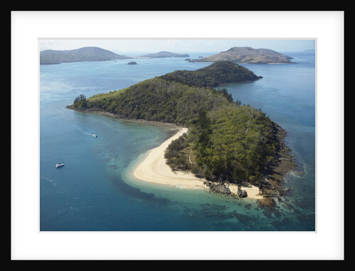 Aerial view of offshore islands, Queensland, Australia by Anonymous