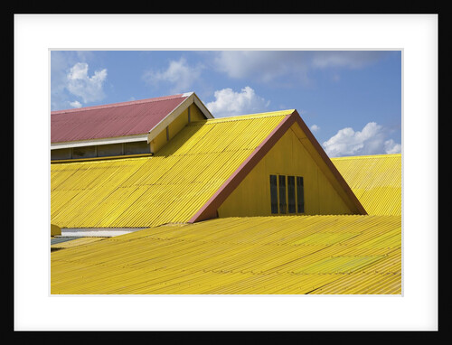 Detail view of a yellow rooftop by Anonymous