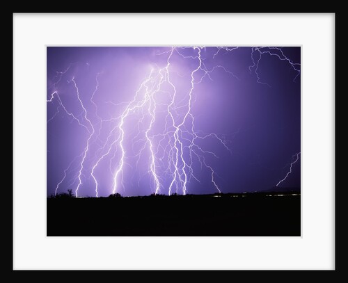 Lightning Striking the Ground by Anonymous