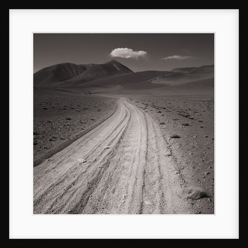 Road leading through desert setting by Anonymous