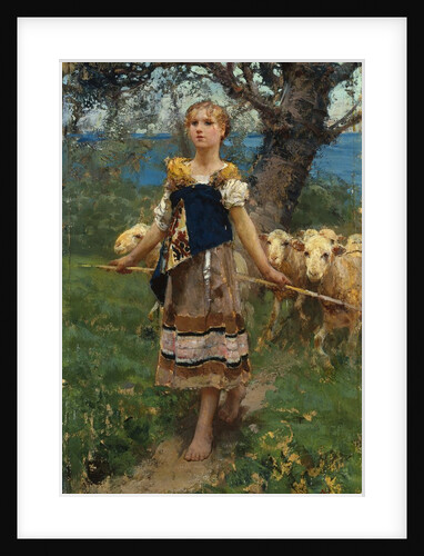 The Young Shepherdess by Francesco Paolo Michetti