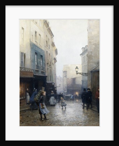 A Street Market, Paris, France by Victor Gabriel Gilbert