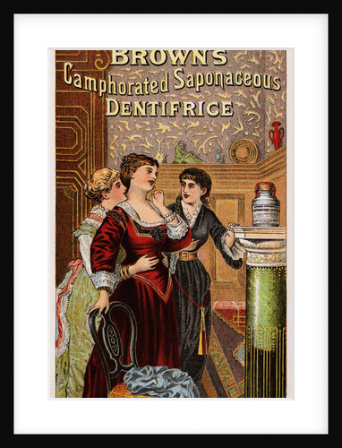 Brown's Camphorated Saponaceous Dentifrice Trade Card by Anonymous