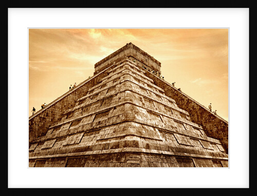 Tourists Climb the Pyramid of Kukulcan by Anonymous