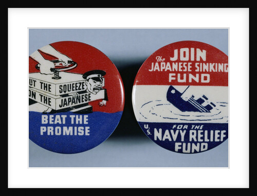 Anti-Japanese Buttons by Anonymous