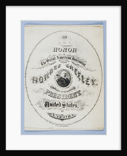 Horace Greeley Campaign Card by Anonymous
