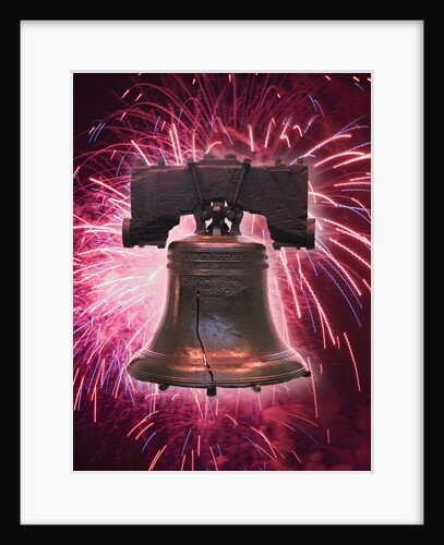 The Liberty Bell and Fireworks by Anonymous