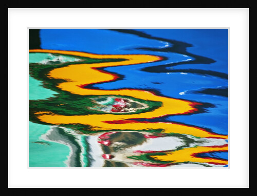 Colors Reflected in Ripples in Canal by Anonymous