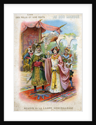 Illustration of Courtly Figures from Aladdin or the Marvelous Lamp by Anonymous