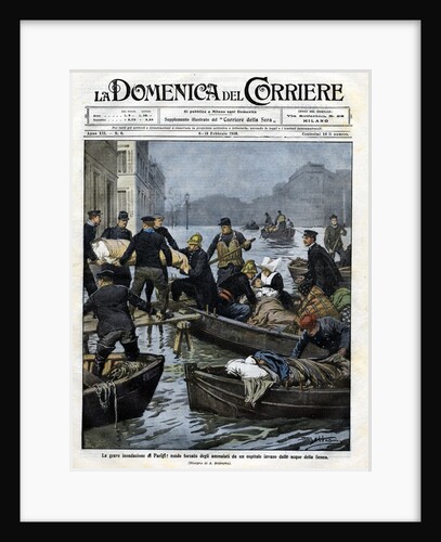 Illustration of the Rescue of Invalids During a Paris Flood by Anonymous