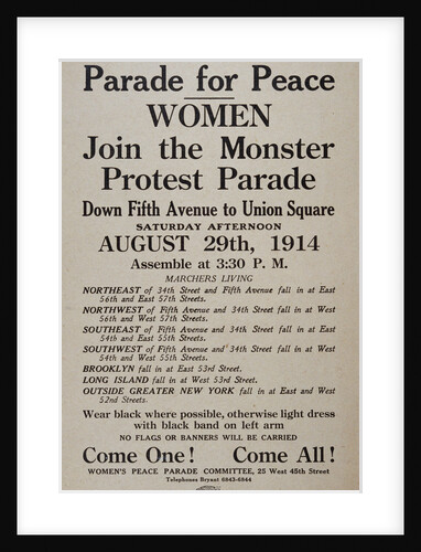 Anti-WWI Flier by Anonymous