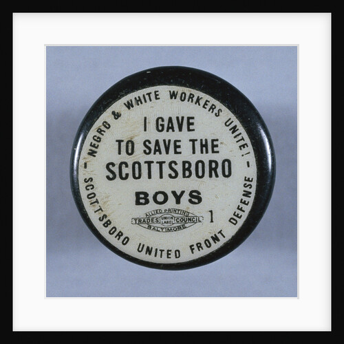 Scottsboro Boys Defense Fund Pin by Anonymous