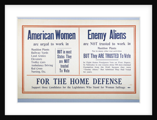 American Suffrage Poster by Anonymous