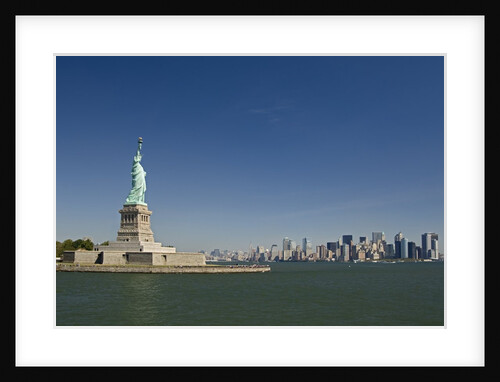 Statue of Liberty, Liberty Island and New York Skyline by Anonymous