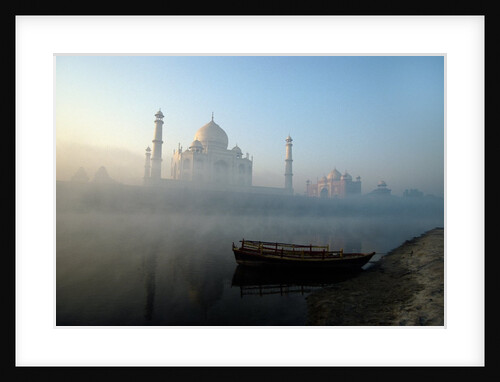 Landscape view of The Taj Mahal, Agra, Uttar Pradesh, India by Anonymous