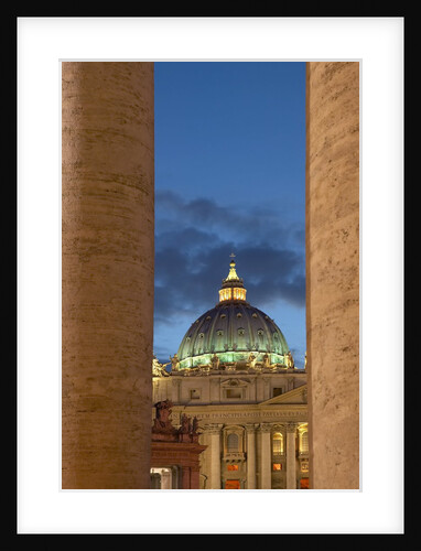 St.Peter's Basilica, The Vatican, with columns in the foreground, Rome, Italy by Anonymous
