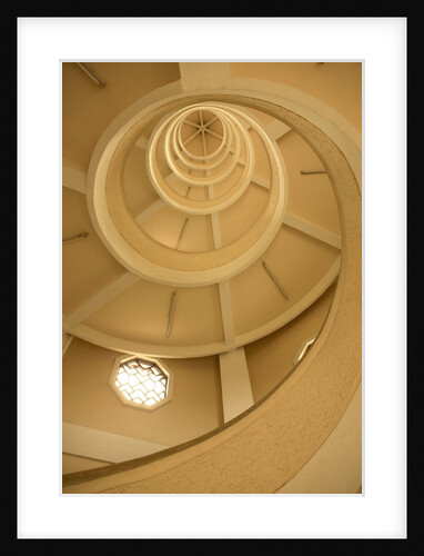 Abstract detail of interior spiral staircase by Anonymous