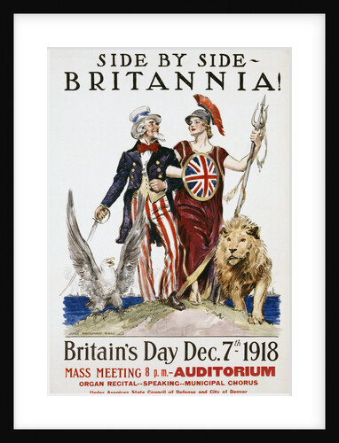 Side by Side - Britannia! Poster by James Montgomery Flagg