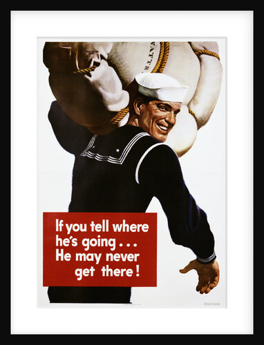 If You Tell Where He's Going...He May Never Get There! Poster by John Falter