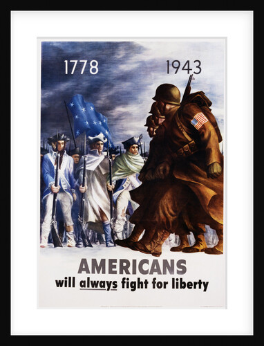 Americans Will Always Fight for Liberty Poster by Bernard Perlin