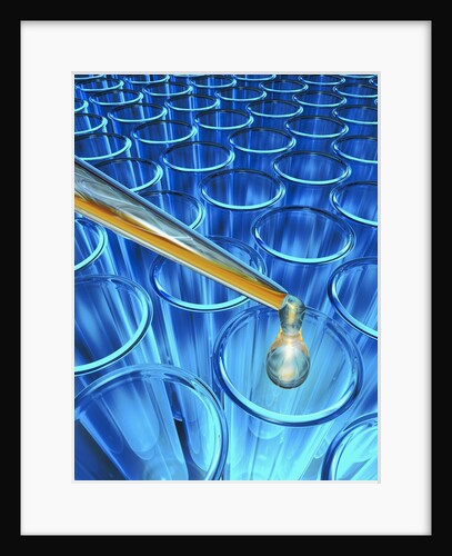 Pipette Dripping Liquid into Test Tubes by Anonymous