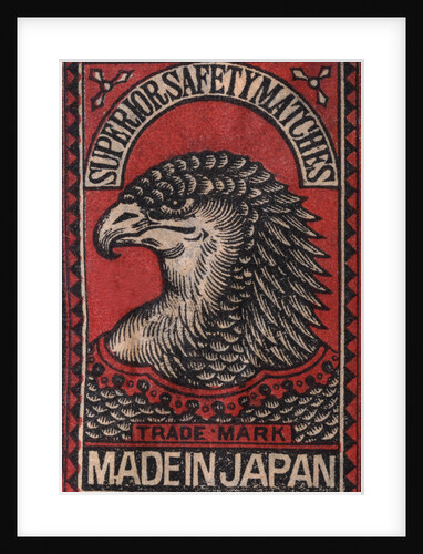 Japanese Matchbox Label with an Eagle Head by Anonymous