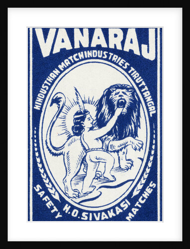 Vanaraj Indian Matchbox Label by Anonymous