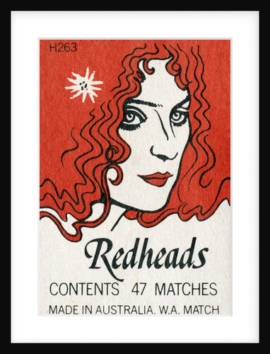 Redheads Matchbox Label by Anonymous