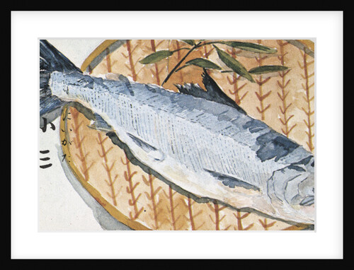 Japanese Matchbox Label with a Fish by Anonymous