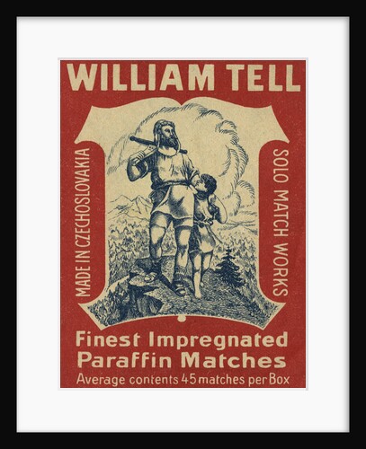 Czech Matchbox Label with William Tell and His Son by Anonymous