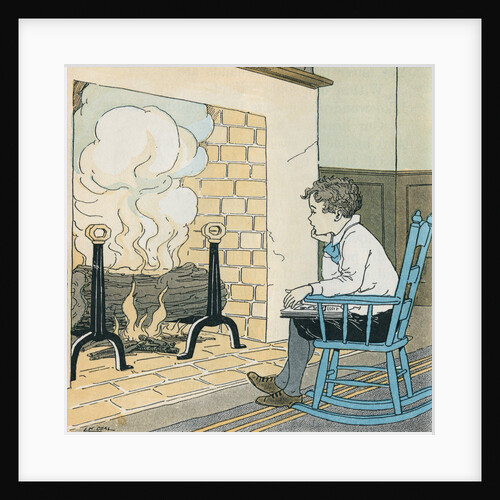 Illustration of a Boy in a Rocking Chair by Kate L. Deal